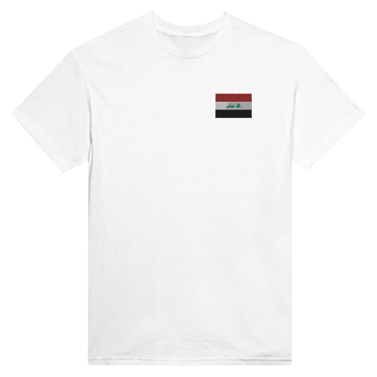 T-shirt drapeau irak broderie couleur coton mélangé