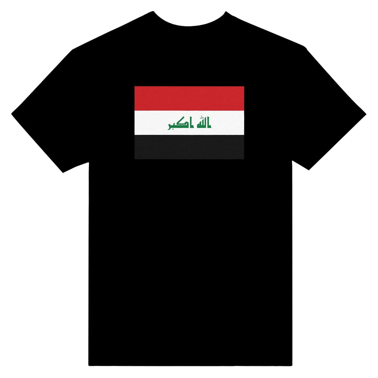 T-shirt drapeau irak coton mélangé brodé manches longues