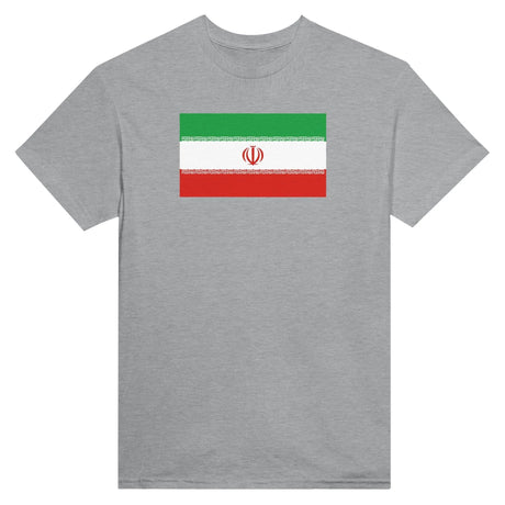 T-shirt drapeau iran coton mélangé brodé manches longues