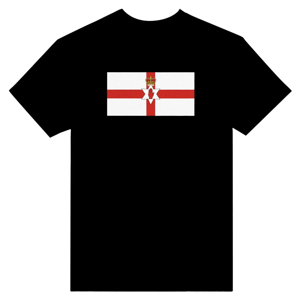 T-shirt drapeau irlande du nord brodé coton mélangé