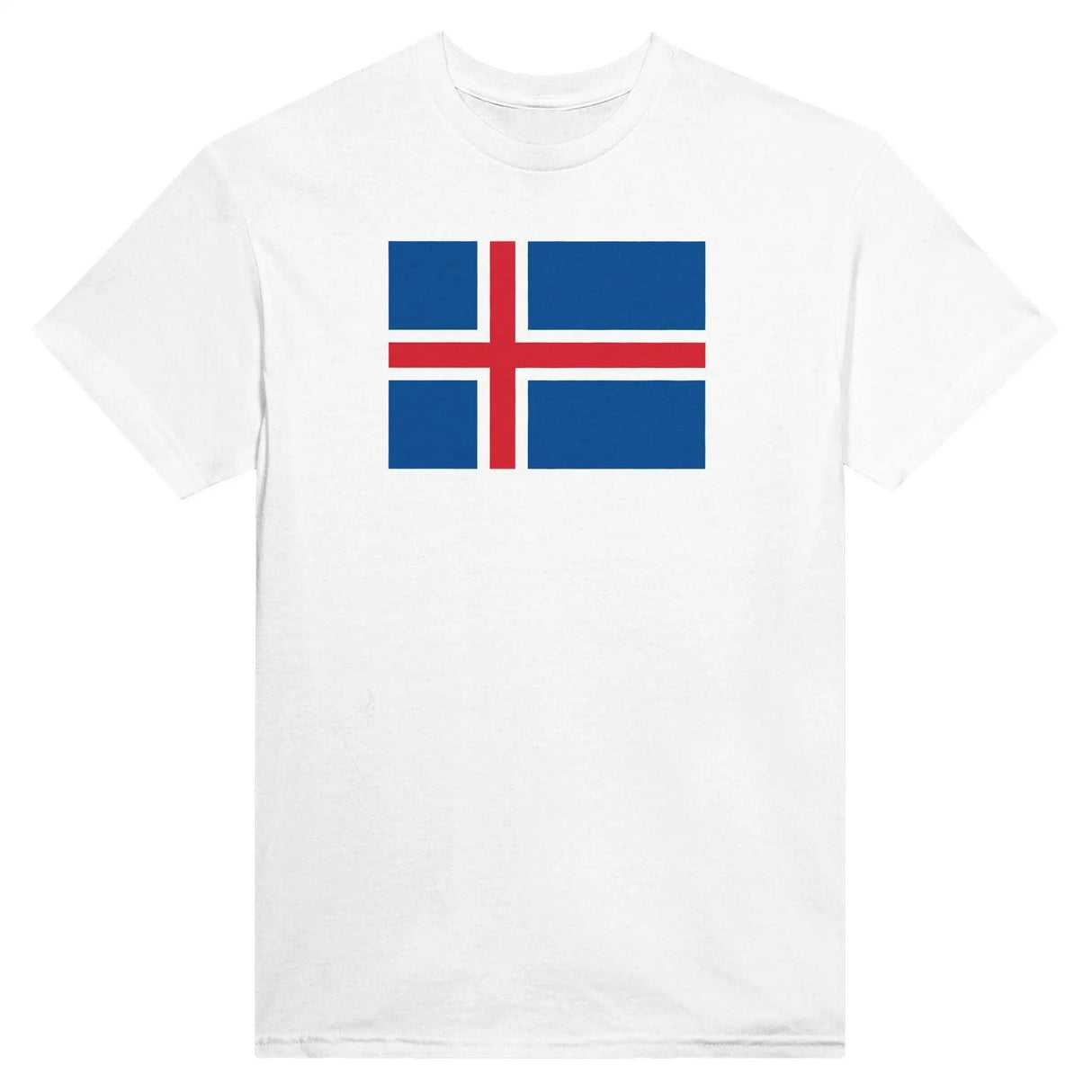 T-shirt drapeau islande coton mélangé brodé élégant