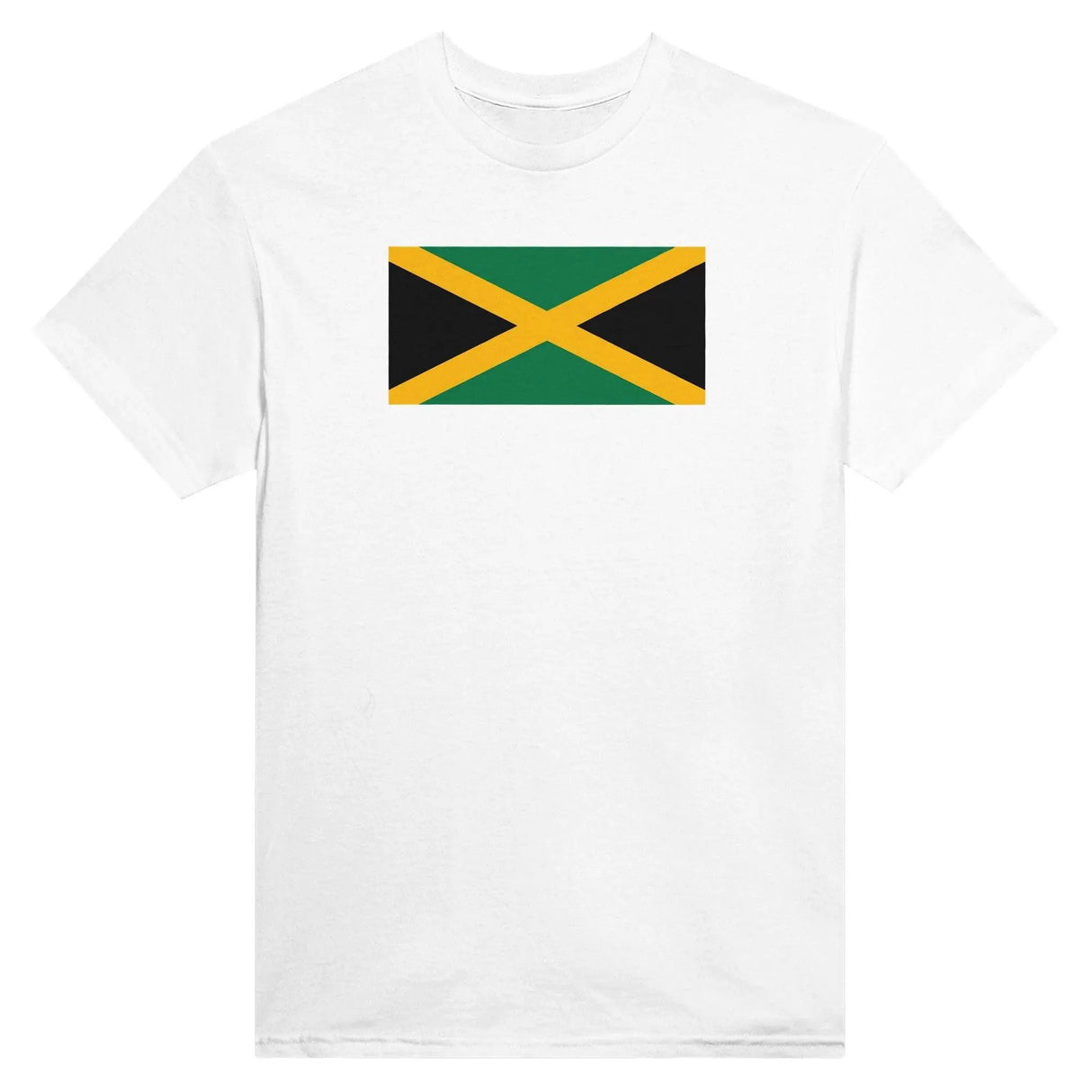 T-shirt drapeau jamaïque coton mélangé brodé couleurs vives