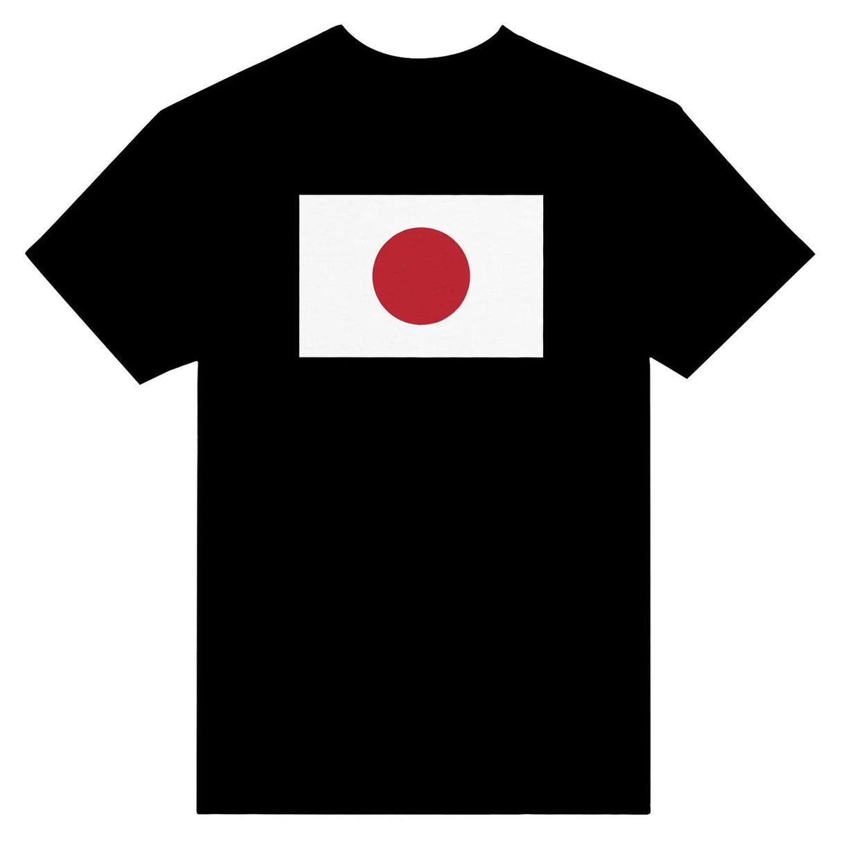T-shirt drapeau japon coton mélangé brodé manches longues