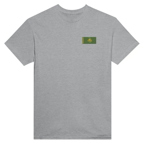 T-shirt drapeau kazakhstan coton mélangé broderie couleur