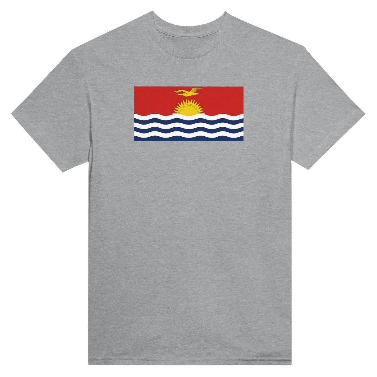 T-shirt drapeau kiribati coton mélangé brodé élégant