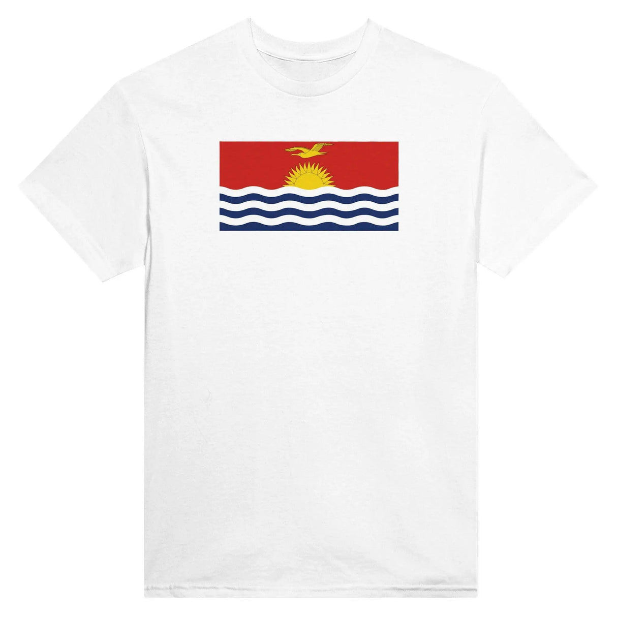T-shirt drapeau kiribati coton mélangé brodé élégant