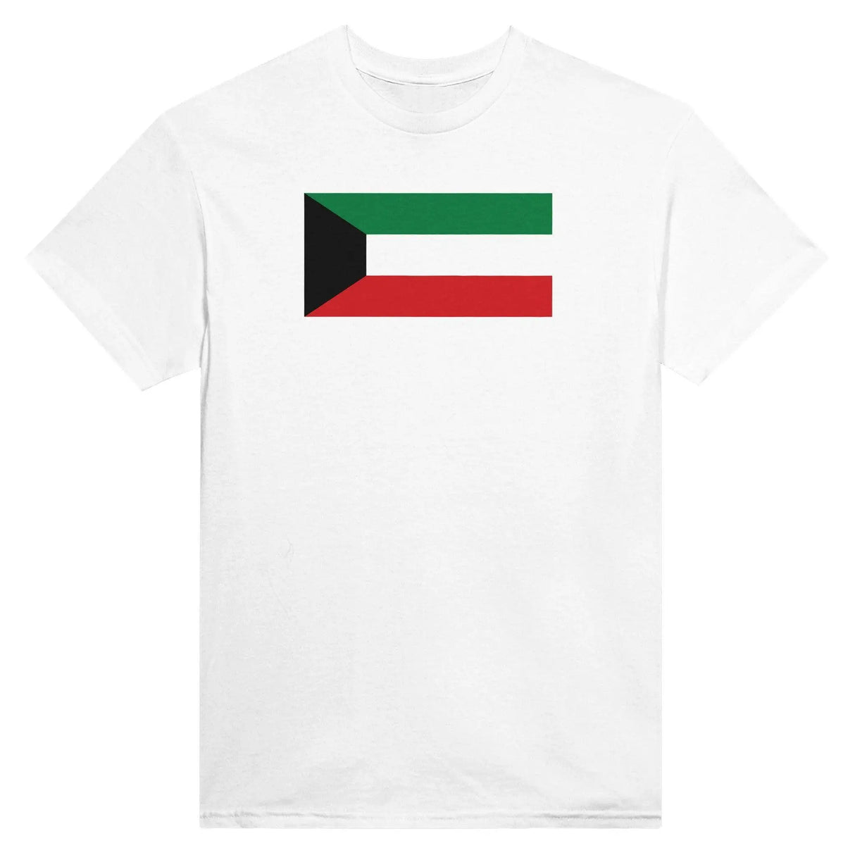 T-shirt drapeau koweït brodé coton mélangé manches longues