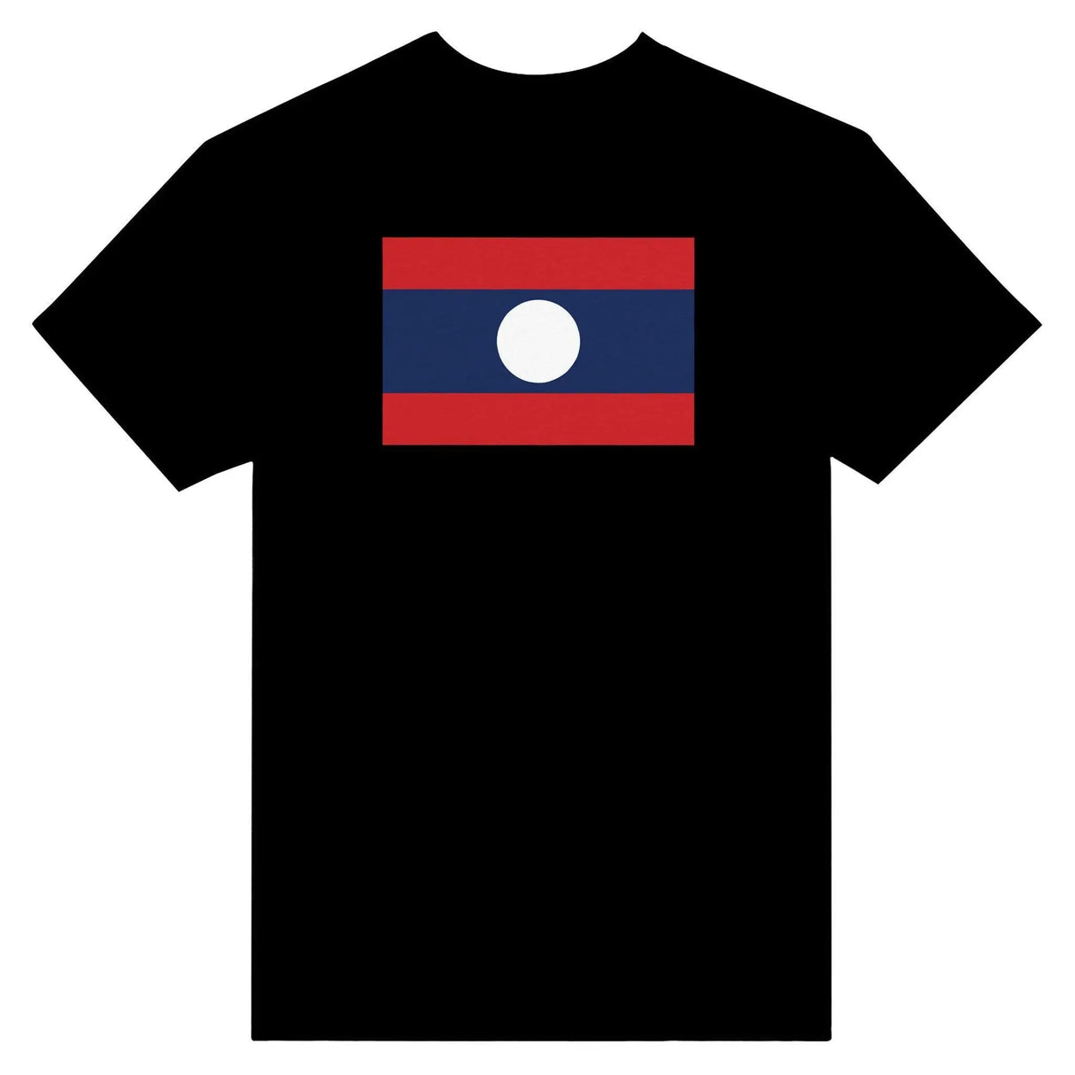 T-shirt drapeau laos brodé en coton mélangé