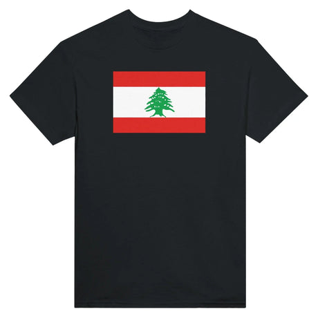 T-shirt drapeau liban coton mélangé brodé manches longues