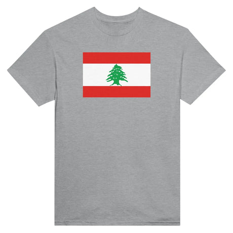 T-shirt drapeau liban coton mélangé brodé manches longues