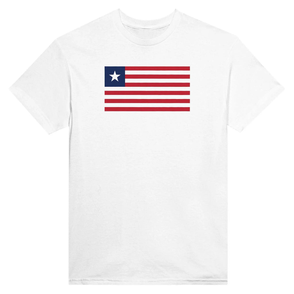 T-shirt drapeau liberia brodé en coton mélangé manches longues