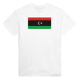 T-shirt drapeau libye coton mélangé brodé élégant