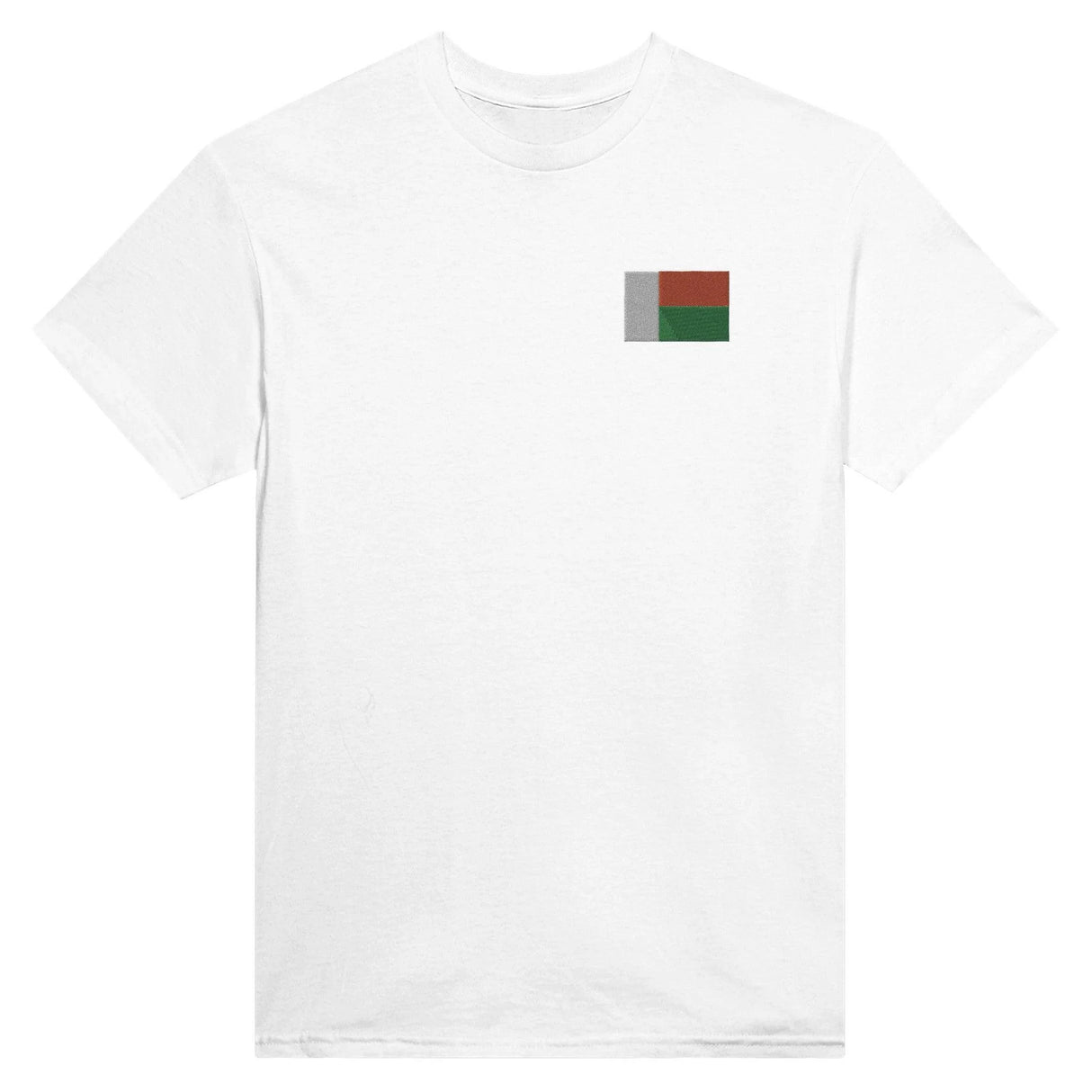 T-shirt drapeau madagascar broderie couleur coton mélangé