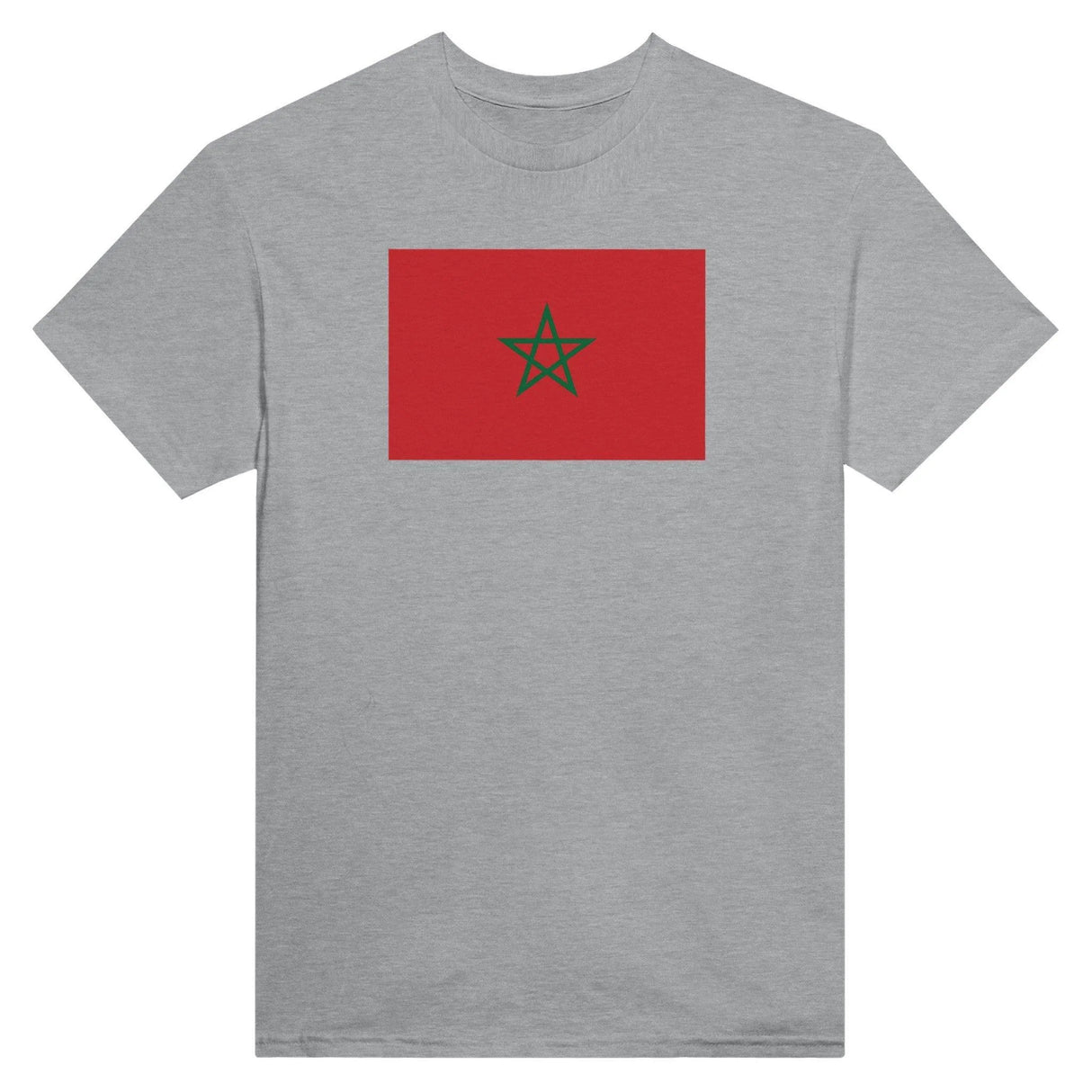 T-shirt drapeau maroc brodé coton mélangé manches longues