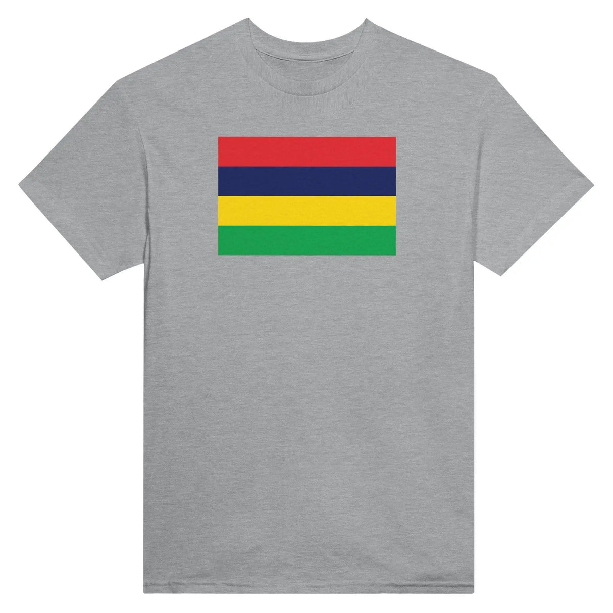 T-shirt drapeau maurice brodé coton mélangé couleurs vives