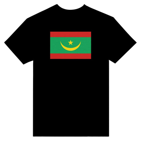 T-shirt drapeau mauritanie brodé coton mélangé