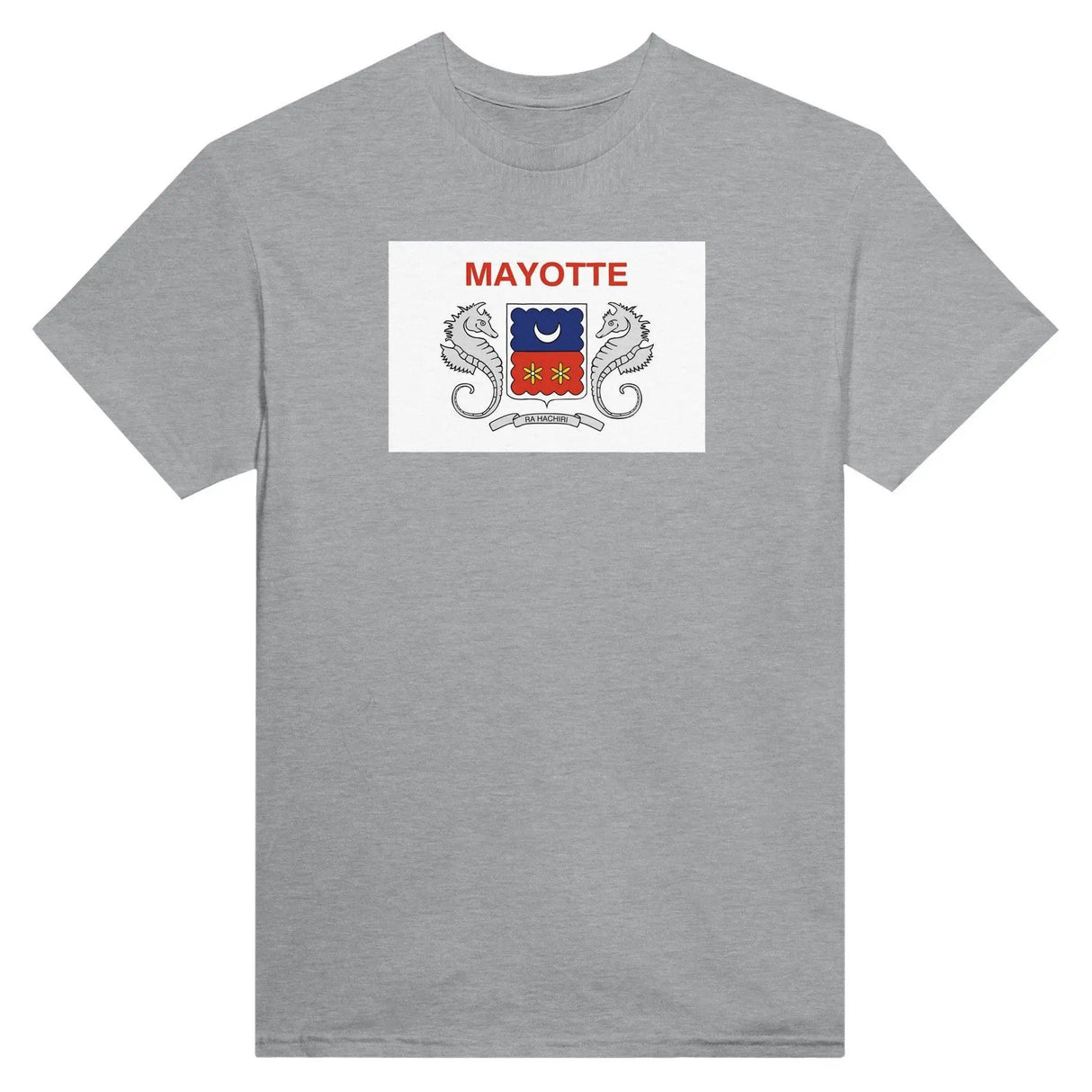 T-shirt drapeau mayotte coton mélangé brodé manches longues