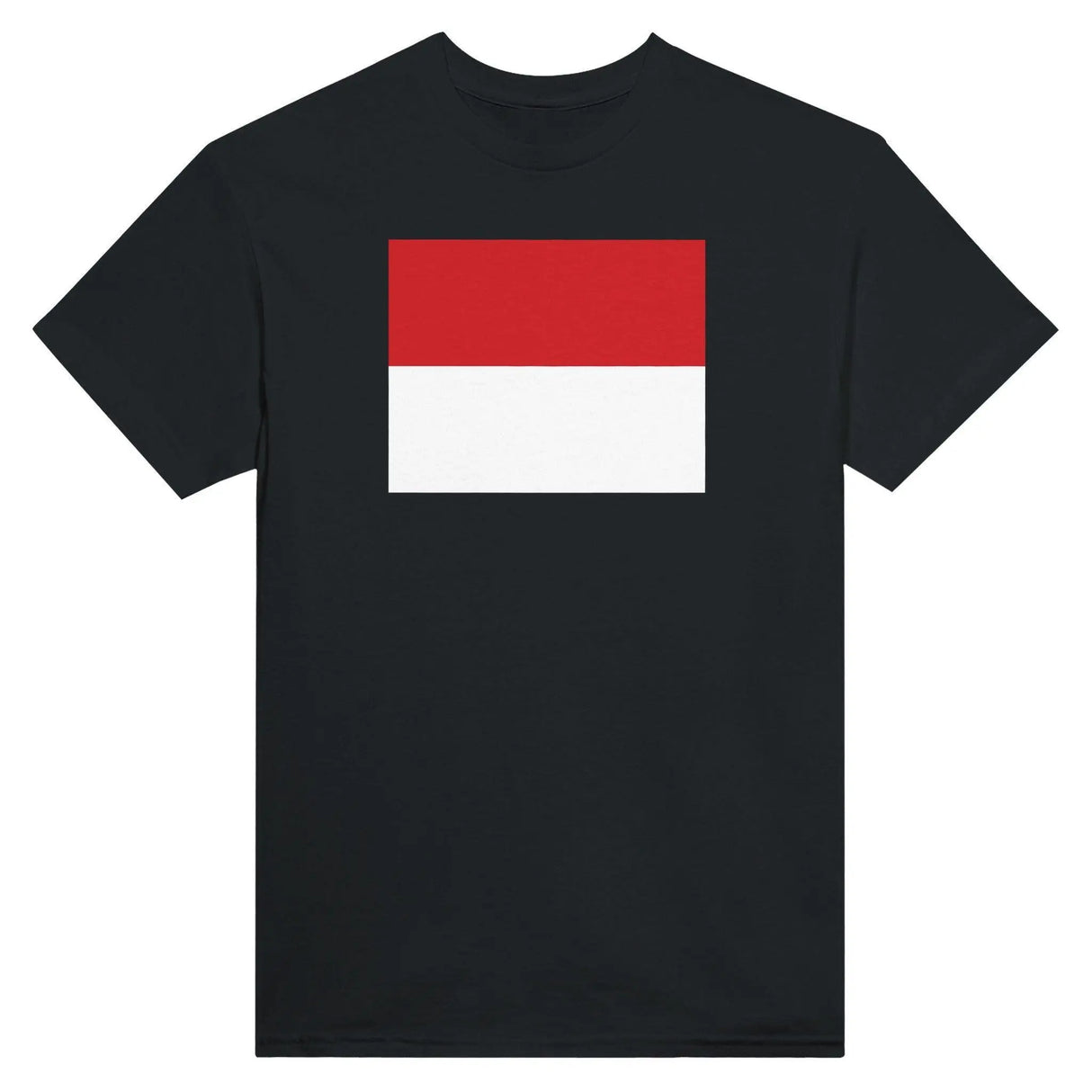 T-shirt drapeau monaco coton mélangé brodé manches longues