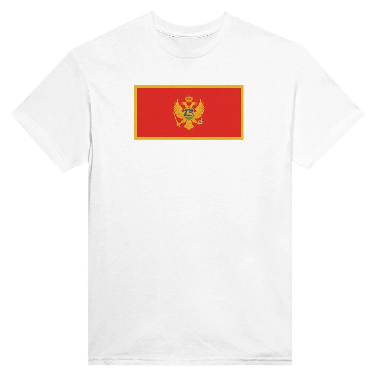 T-shirt drapeau monténégro brodé coton mélangé