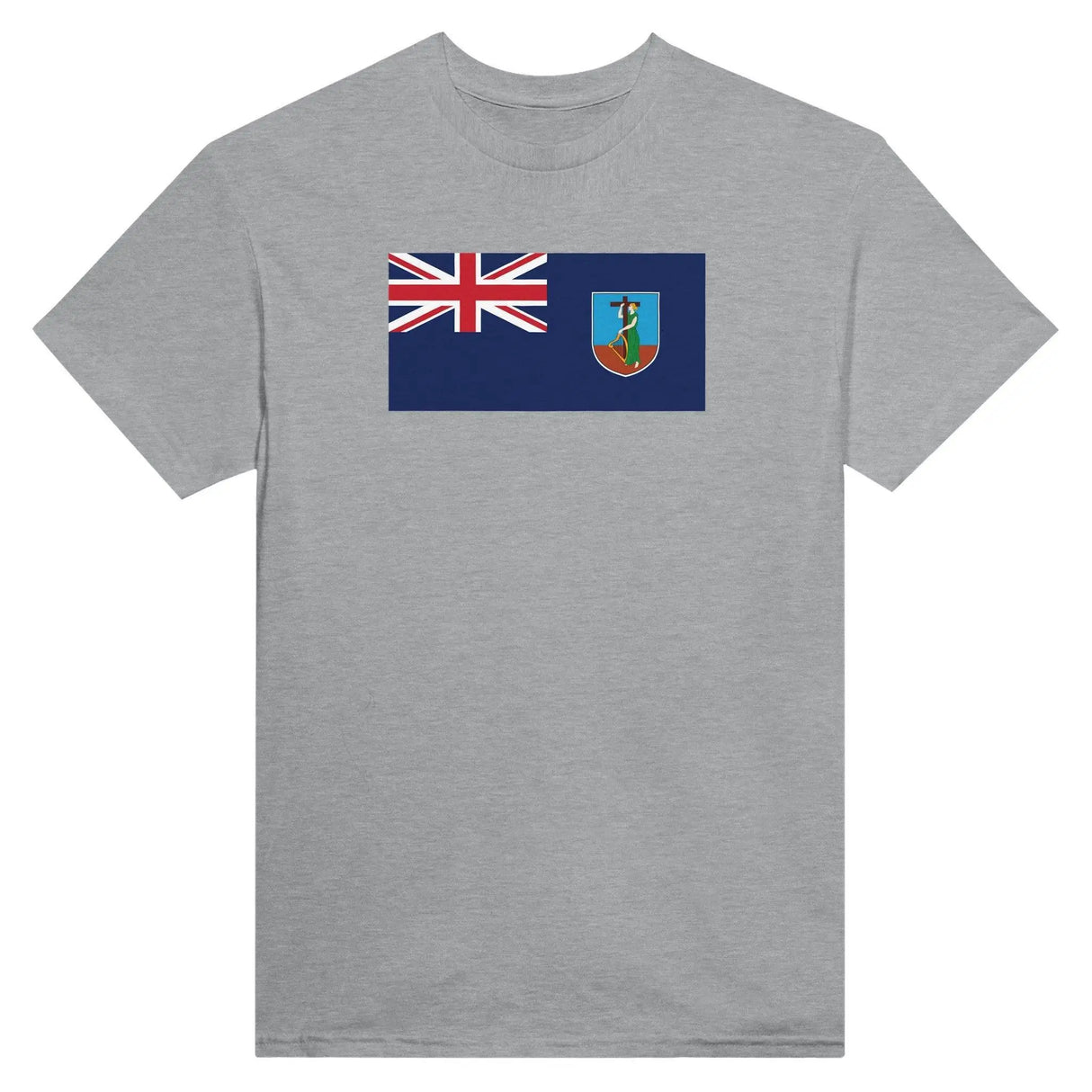 T-shirt drapeau montserrat coton mélangé brodé élégant