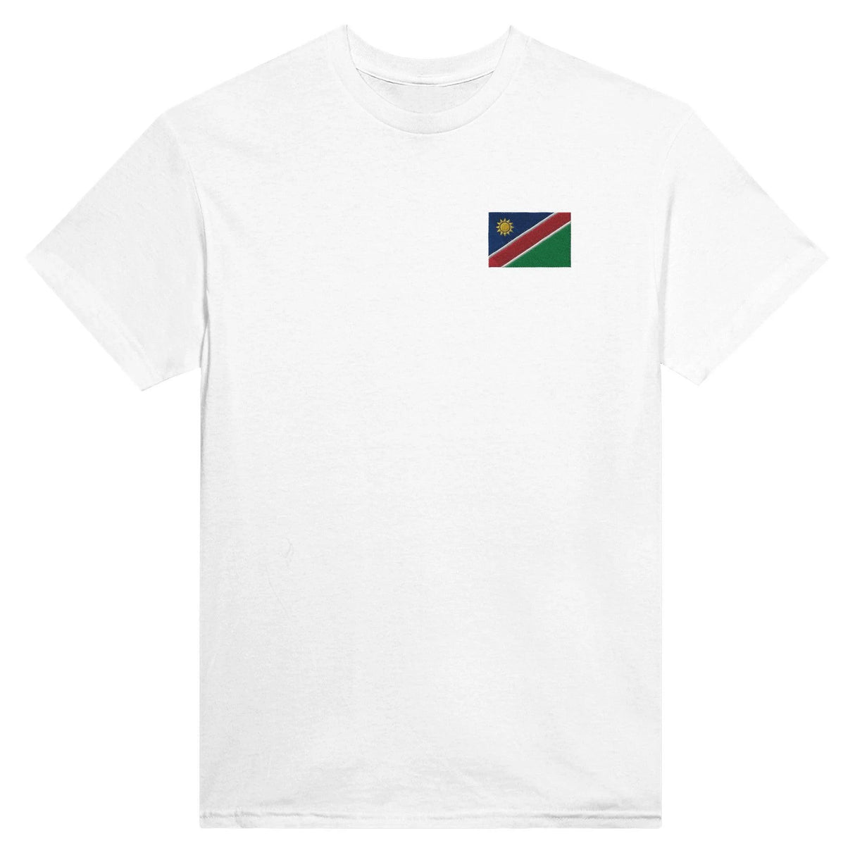 T-shirt drapeau namibie broderie couleur coton mélangé