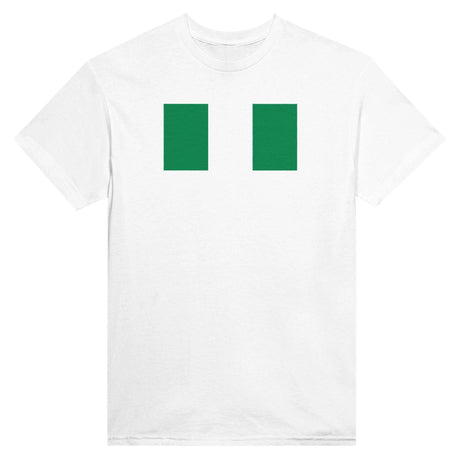 T-shirt drapeau nigeria brodé coton mélangé élégant