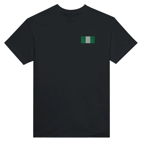 T-shirt drapeau nigeria broderie couleur coton épais