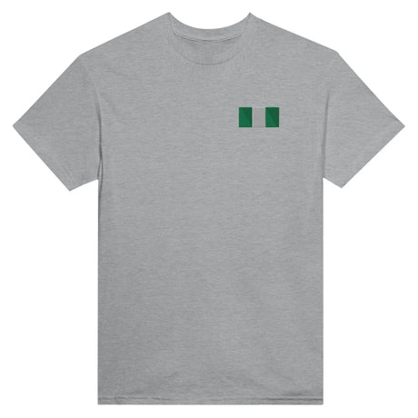 T-shirt drapeau nigeria broderie couleur coton épais