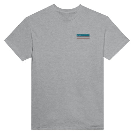 T-shirt drapeau ouzbékistan coton mélangé broderie couleur