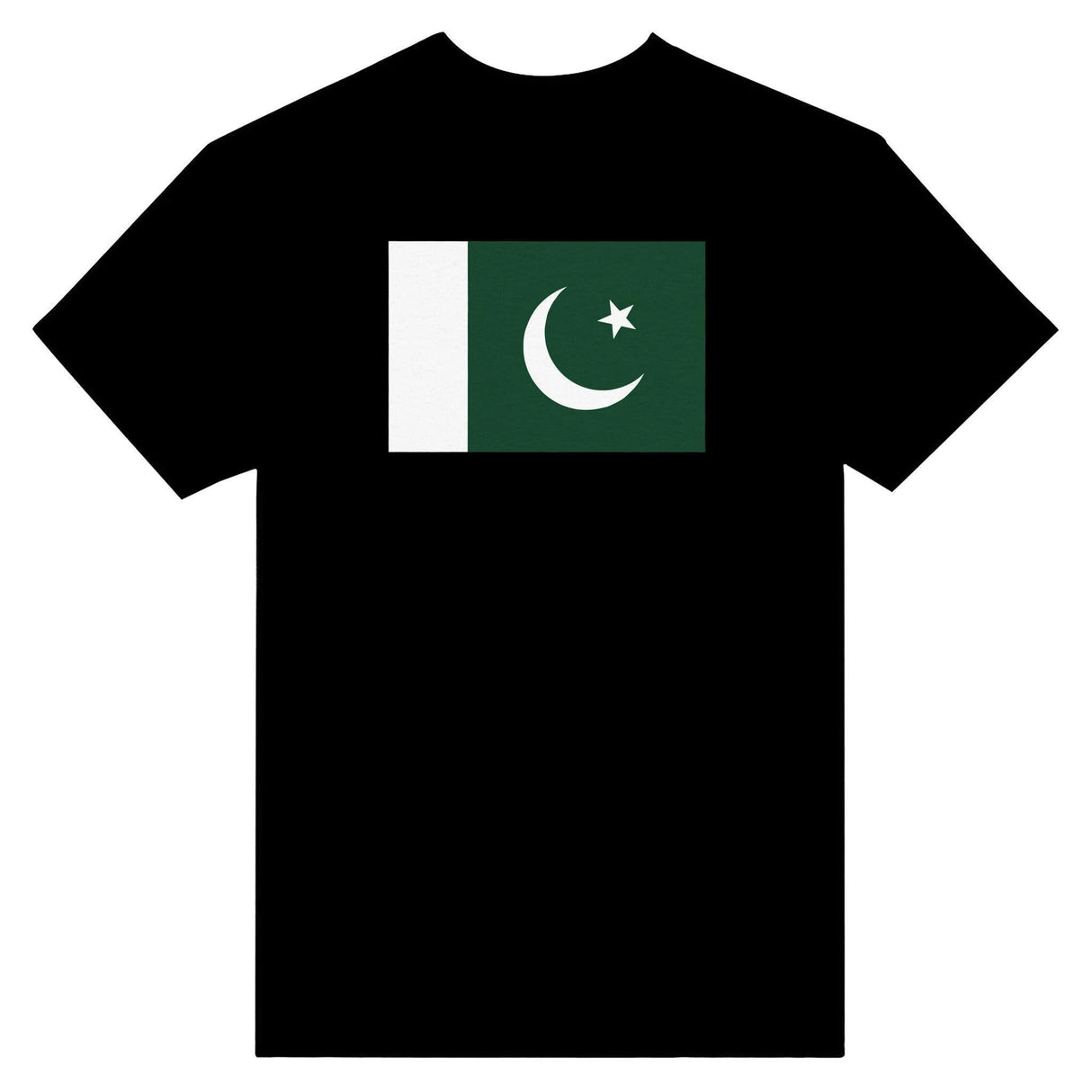 T-shirt drapeau pakistan brodé coton mélangé élégant