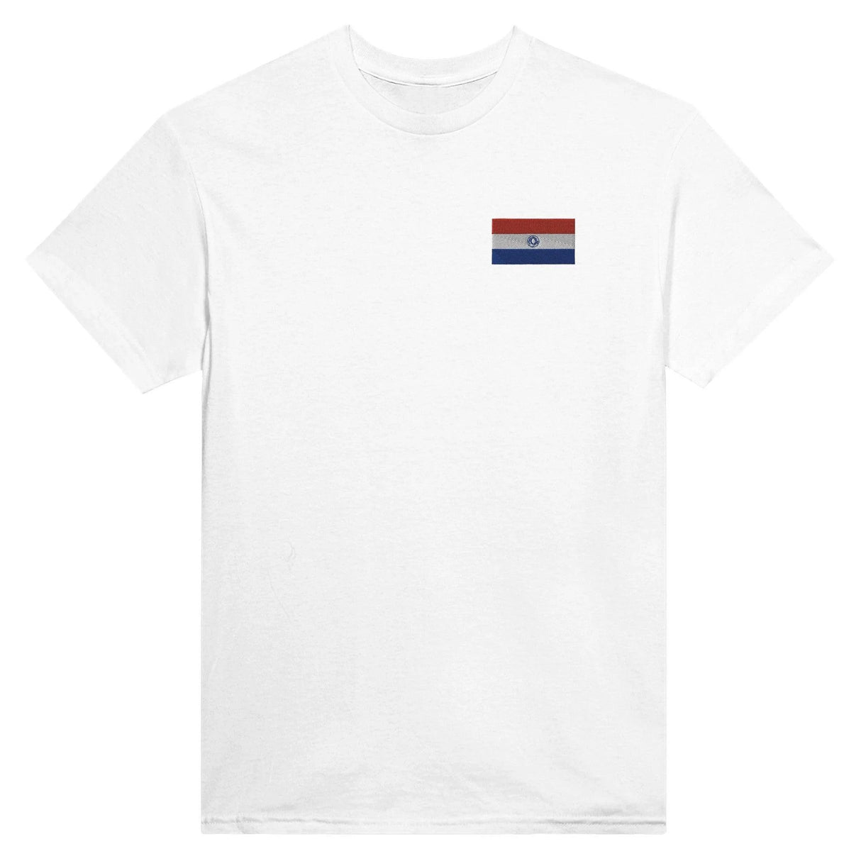 T-shirt drapeau paraguay broderie couleur coton épais