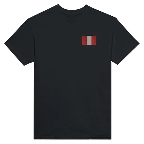 T-shirt drapeau pérou broderie couleur coton épais