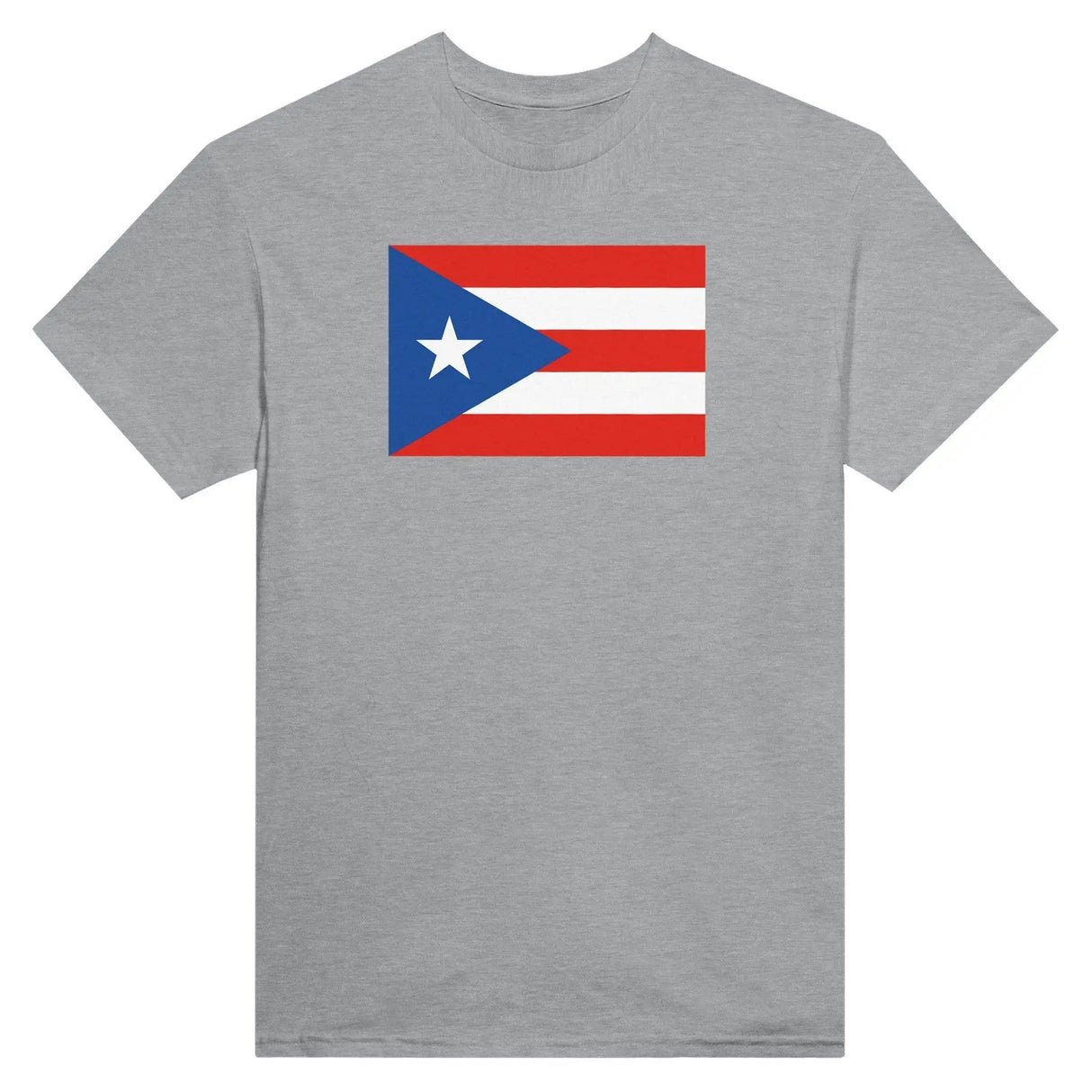 T-shirt drapeau porto rico brodé en coton mélangé