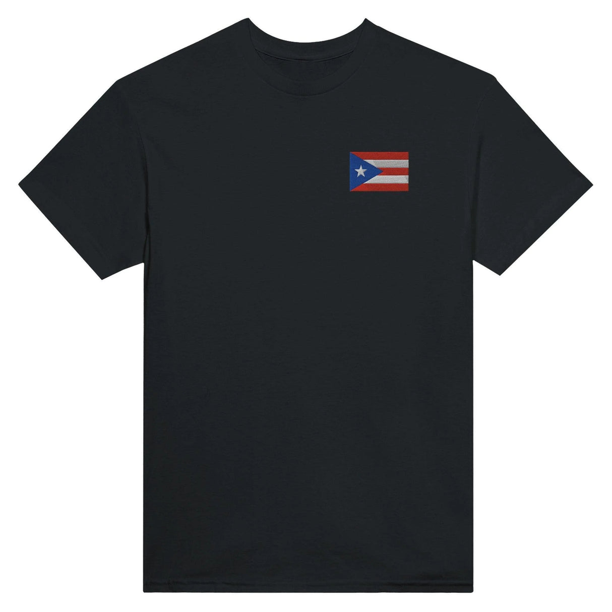 T-shirt drapeau porto rico broderie couleur coton épais