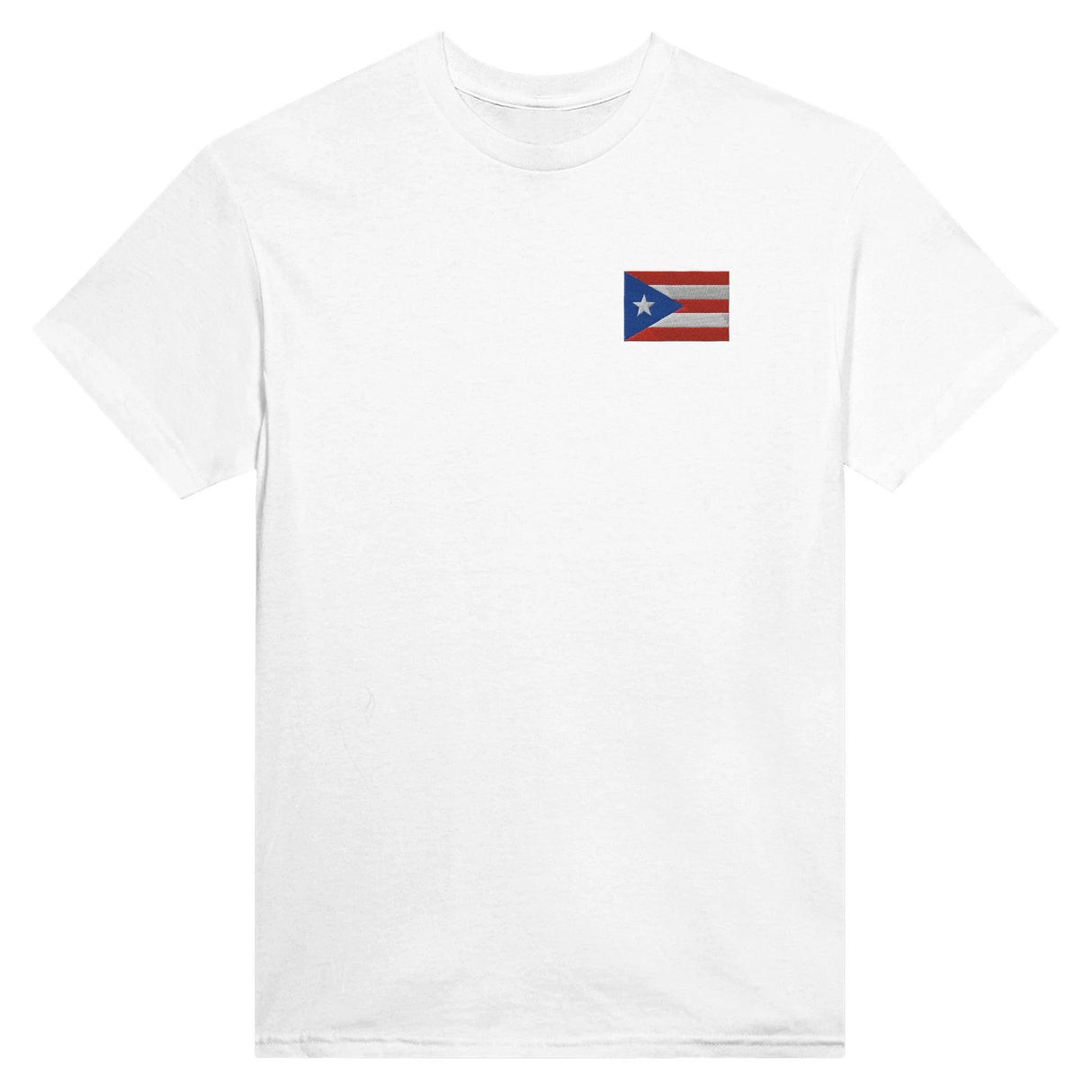 T-shirt drapeau porto rico broderie couleur coton épais