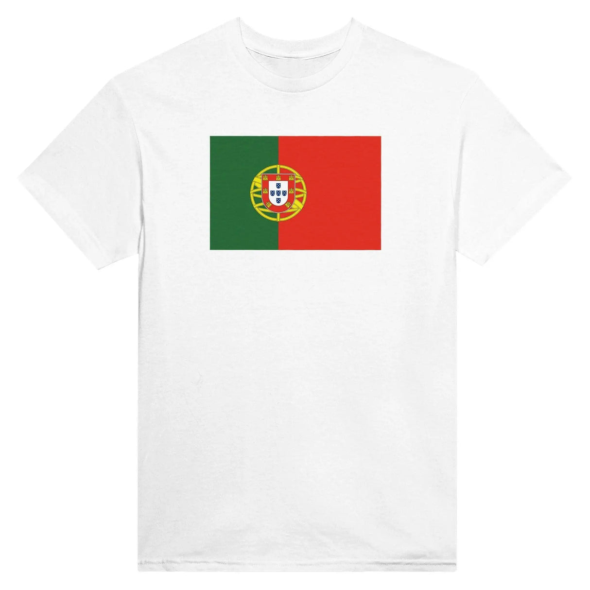 T-shirt drapeau portugal brodé en coton mélangé