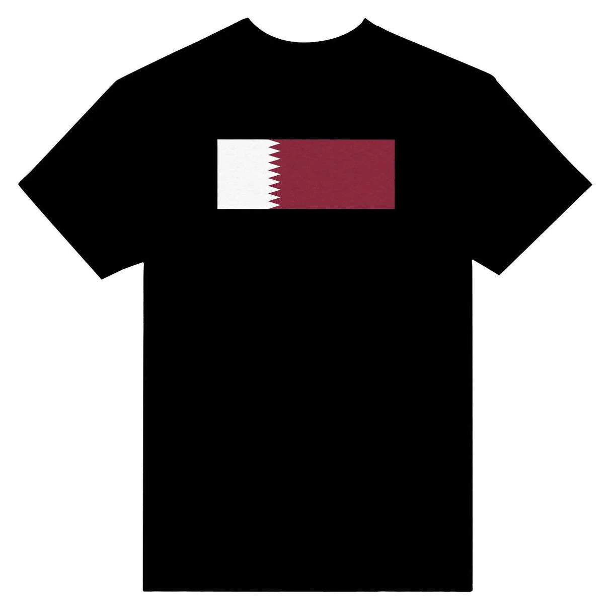 T-shirt drapeau qatar brodé coton mélangé élégant