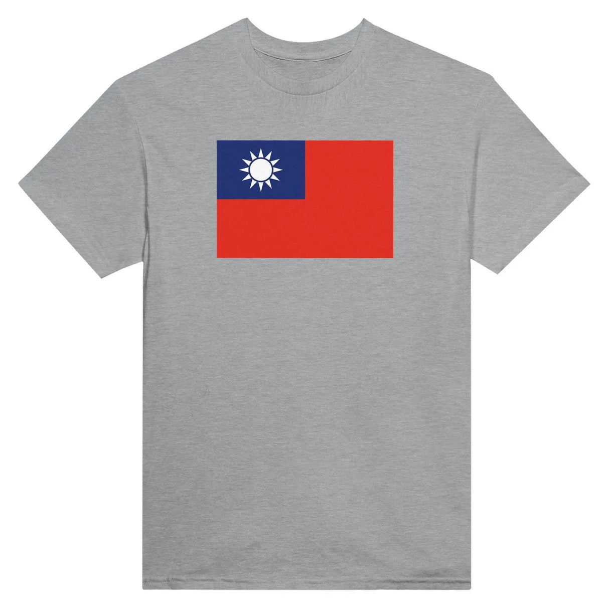 T-shirt drapeau république de chine brodé coton mélangé