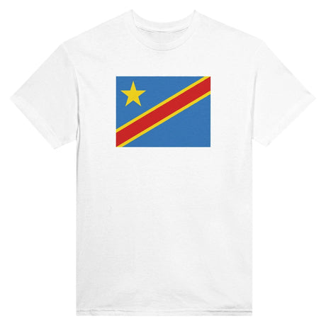 T-shirt drapeau république démocratique du congo coton brodé