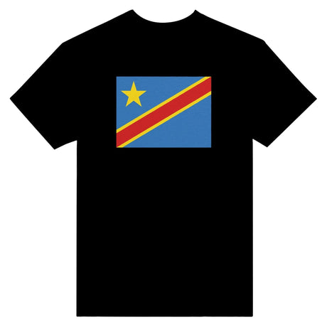 T-shirt drapeau république démocratique du congo coton brodé