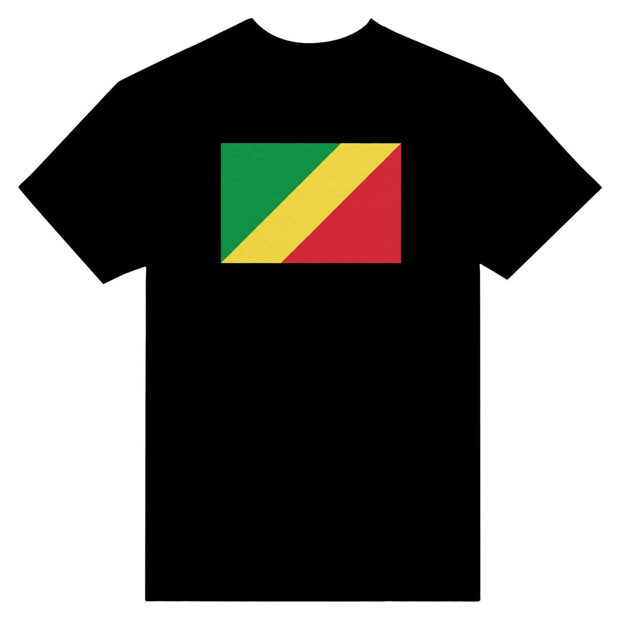 T-shirt drapeau république du congo coton mélangé brodé