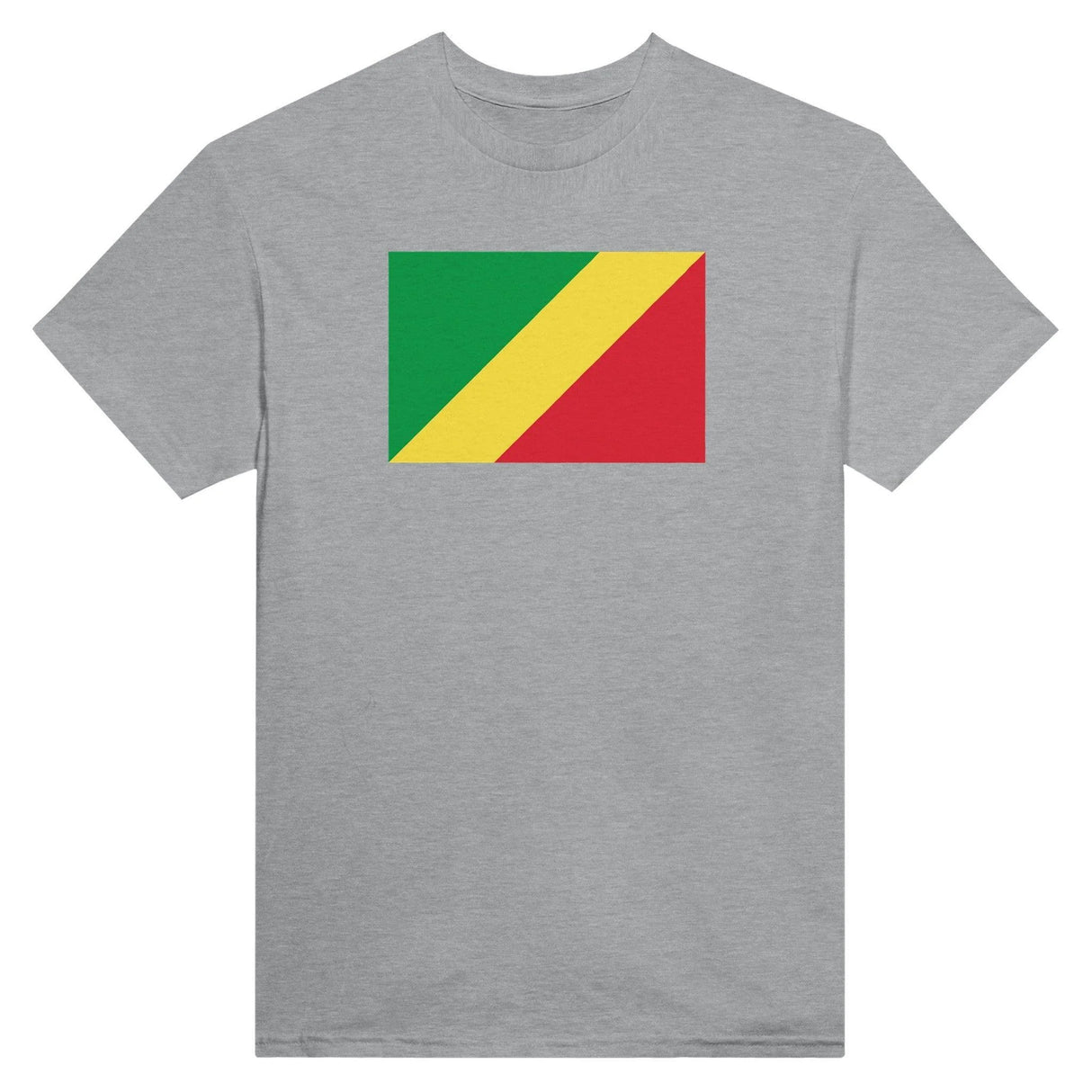 T-shirt drapeau république du congo coton mélangé brodé