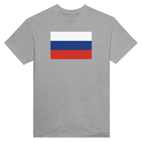 T-shirt drapeau russie coton mélangé brodé élégant