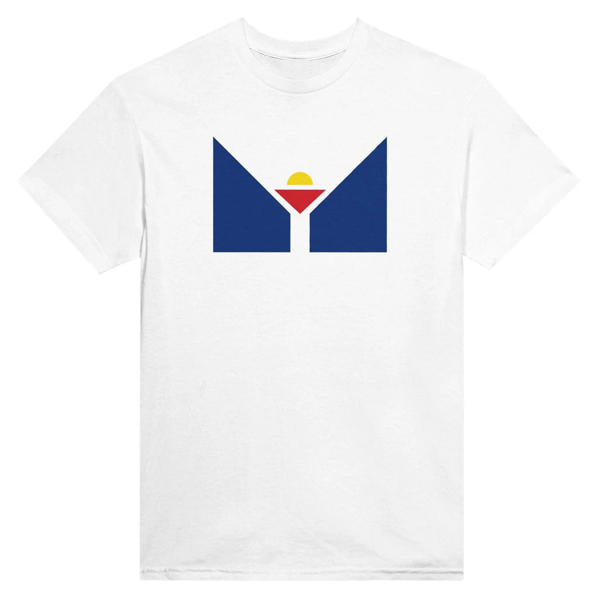 T-shirt drapeau saint-martin coton mélangé brodé