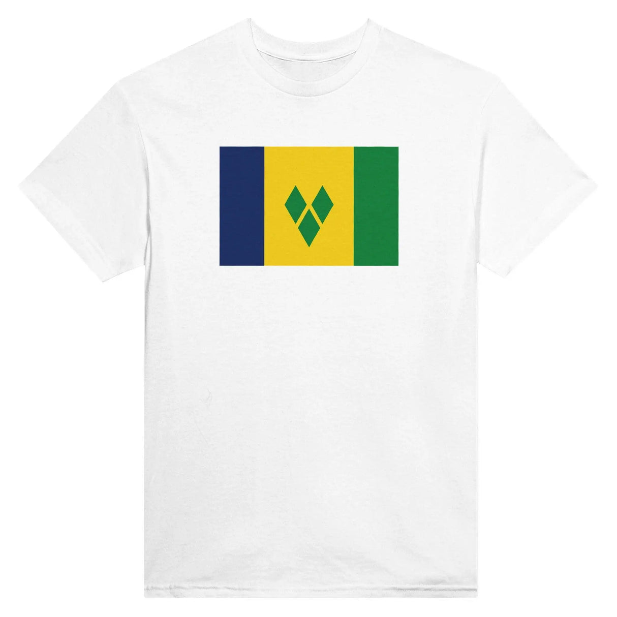 T-shirt drapeau saint-vincent coton épais brodé doux