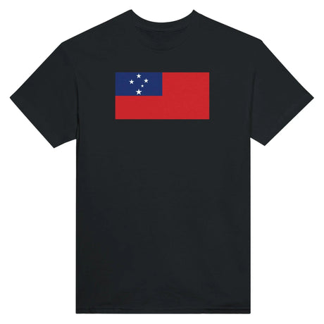 T-shirt drapeau samoa brodé en coton mélangé élégant