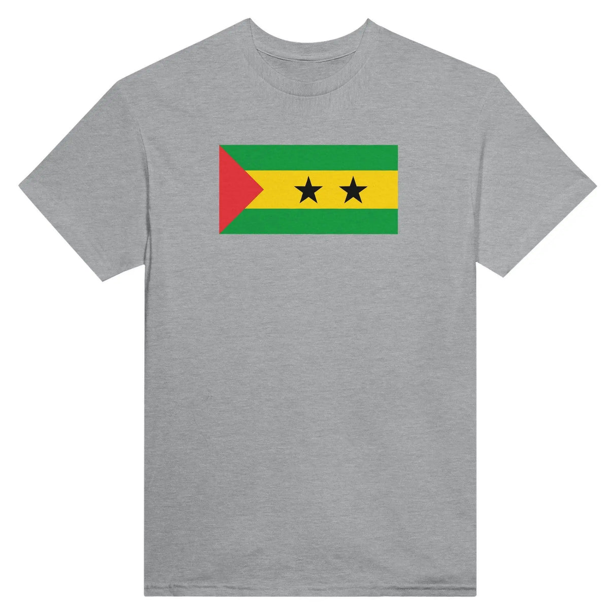 T-shirt drapeau sao tomé-et-principe brodé coton mélangé
