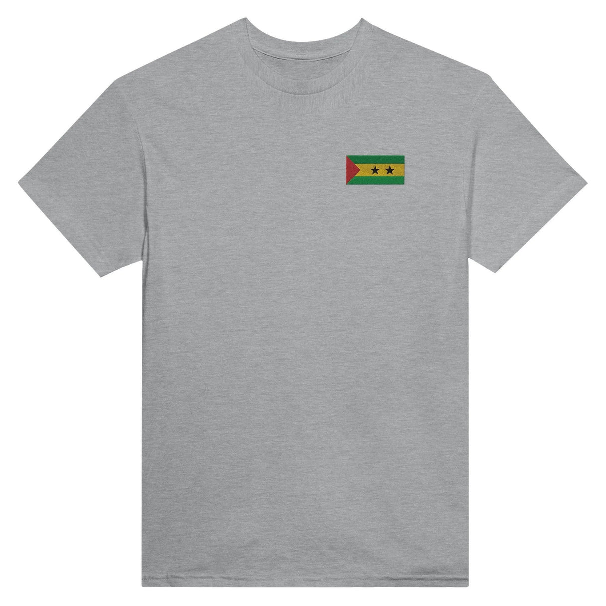 T-shirt drapeau sao tomé-et-principe broderie coton mélangé