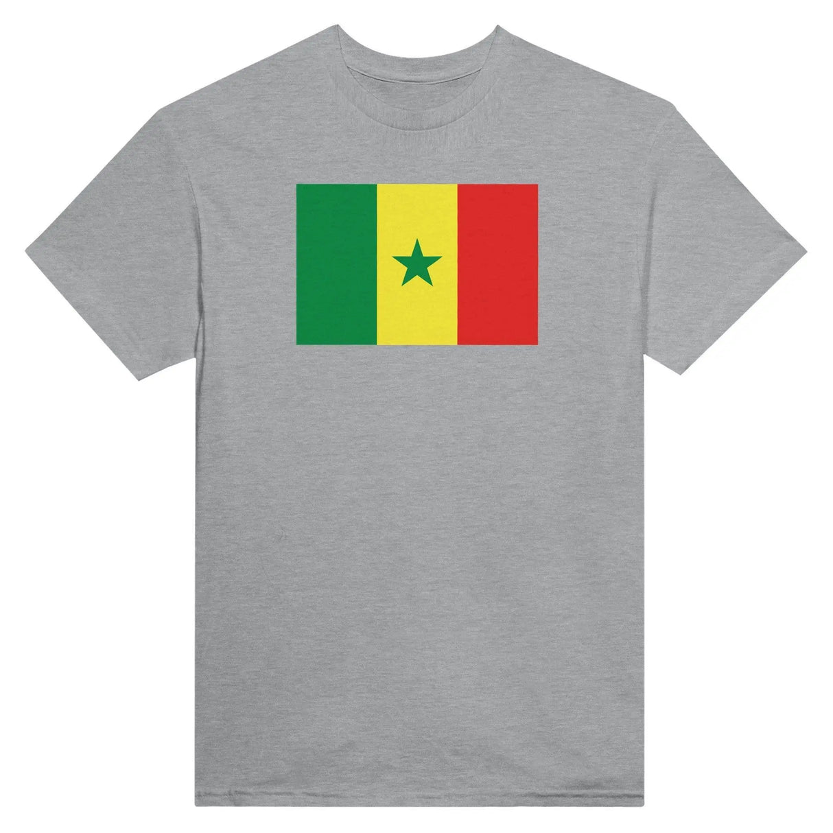 T-shirt drapeau sénégal brodé en coton mélangé élégant