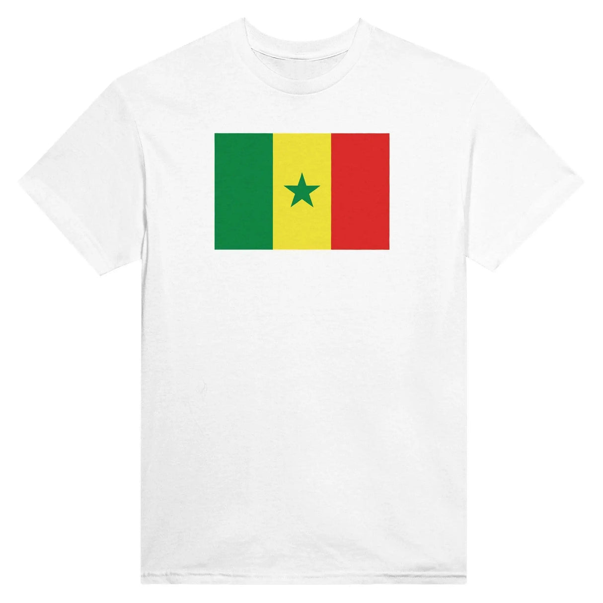 T-shirt drapeau sénégal brodé en coton mélangé élégant